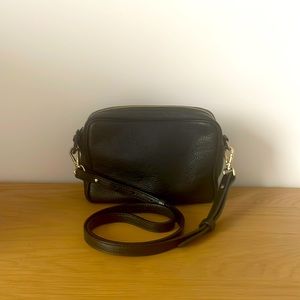 Quince Italian leather crossbody bag, black